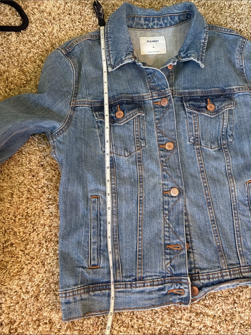 Old Navy Light Blue size Medium Women's Button Front Denim Jean Jacket - Picture 6 of 6